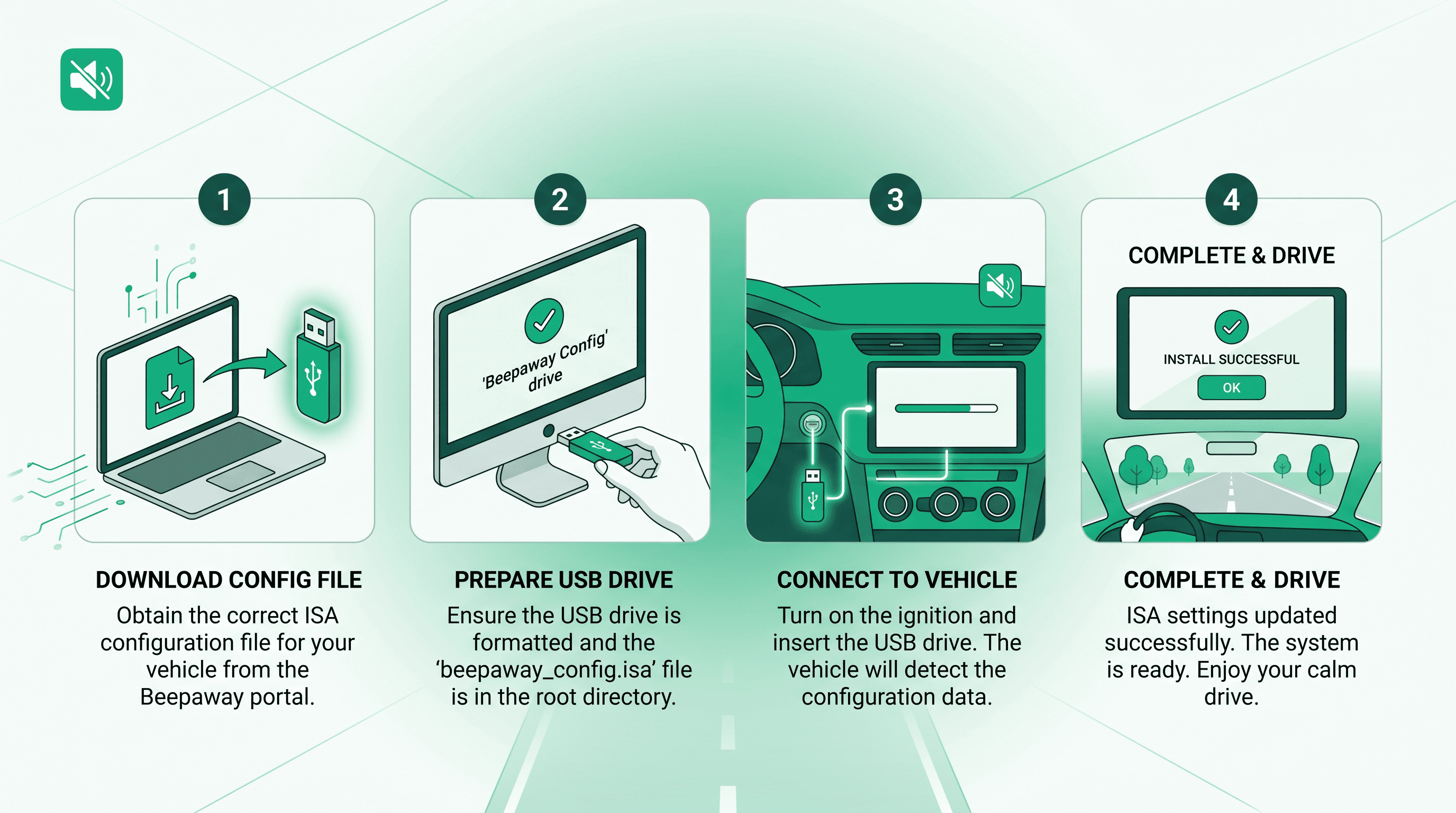 Step-by-step USB installation to disable ISA speed warning chimes Step-by-step USB installation to disable ISA speed warning chimes