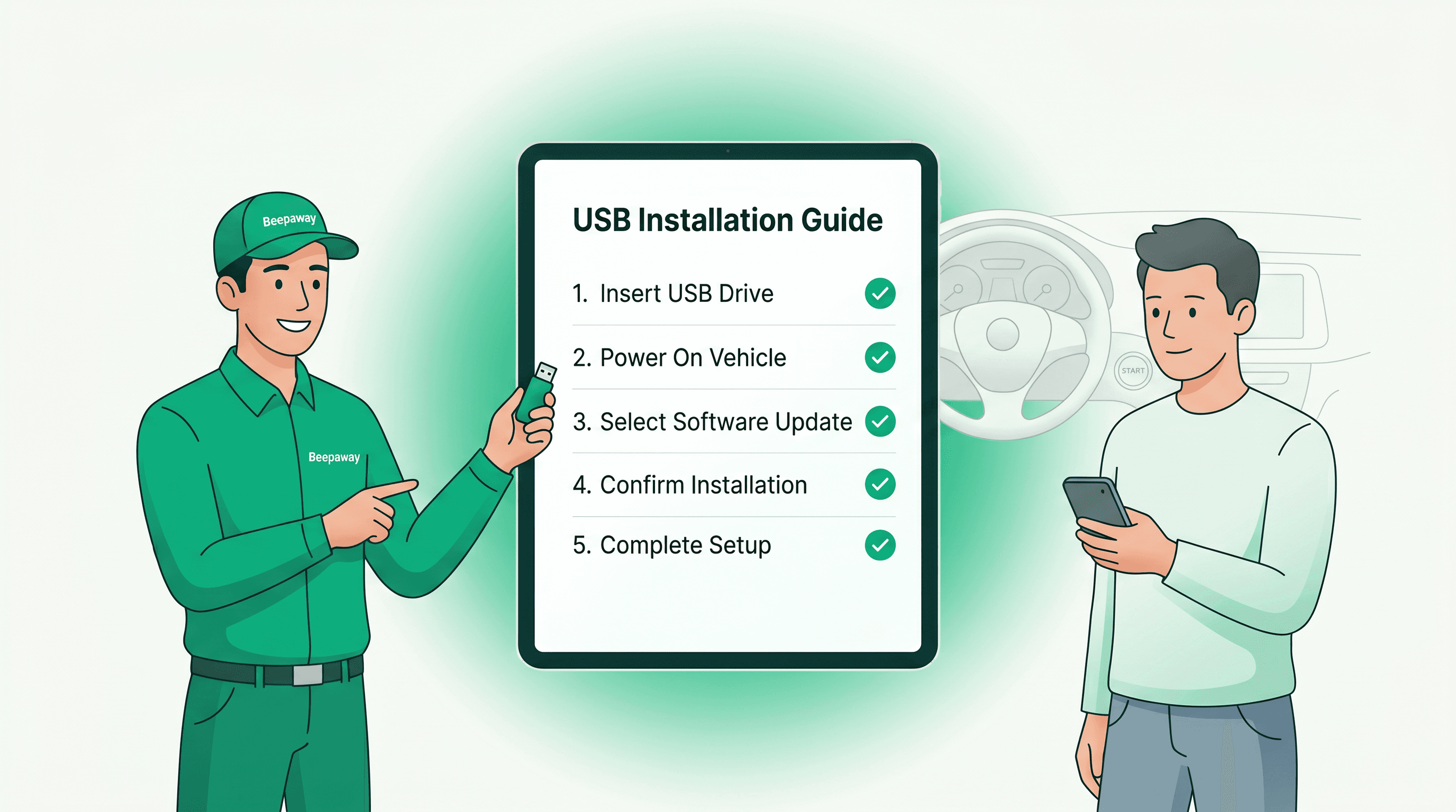 Beepaway support helping driver install ISA config from USB stick Beepaway support helping driver install ISA config from USB stick